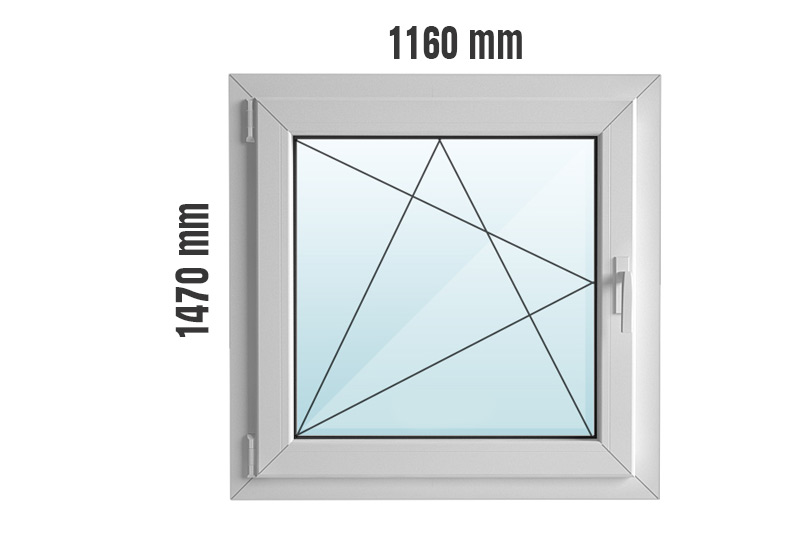 Пластиковые окна для малосемейных домов серии 9 этажей (1470x1160 mm)