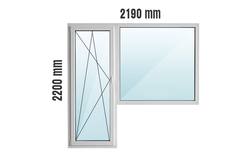 Пластиковые окна для малосемейных домов серии 9 этажей (2200x2190 mm)