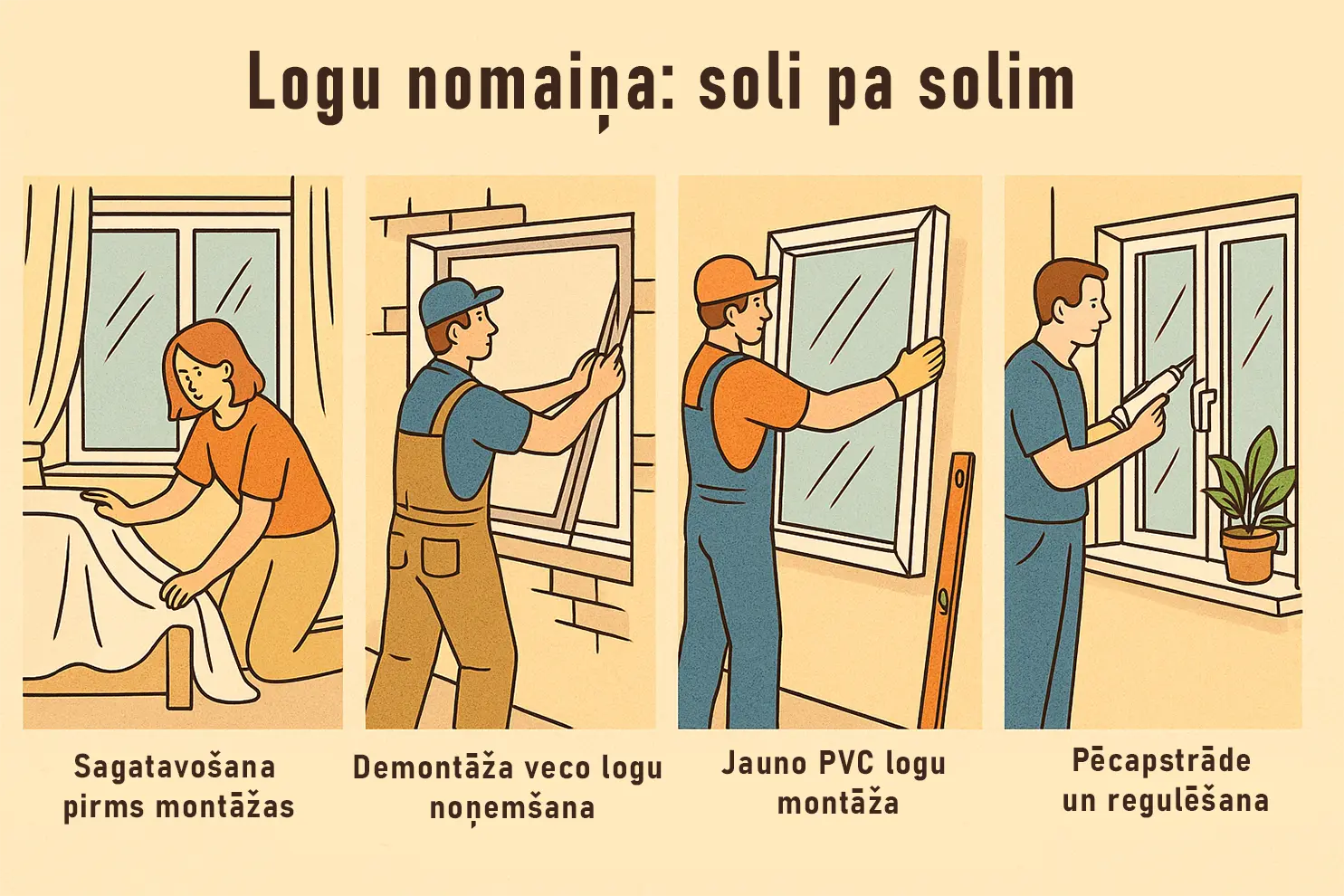 Logu nomaiņa: soli pa solim. Kā notiek process, cik tas ilgst un kā sagatavot dzīvokli