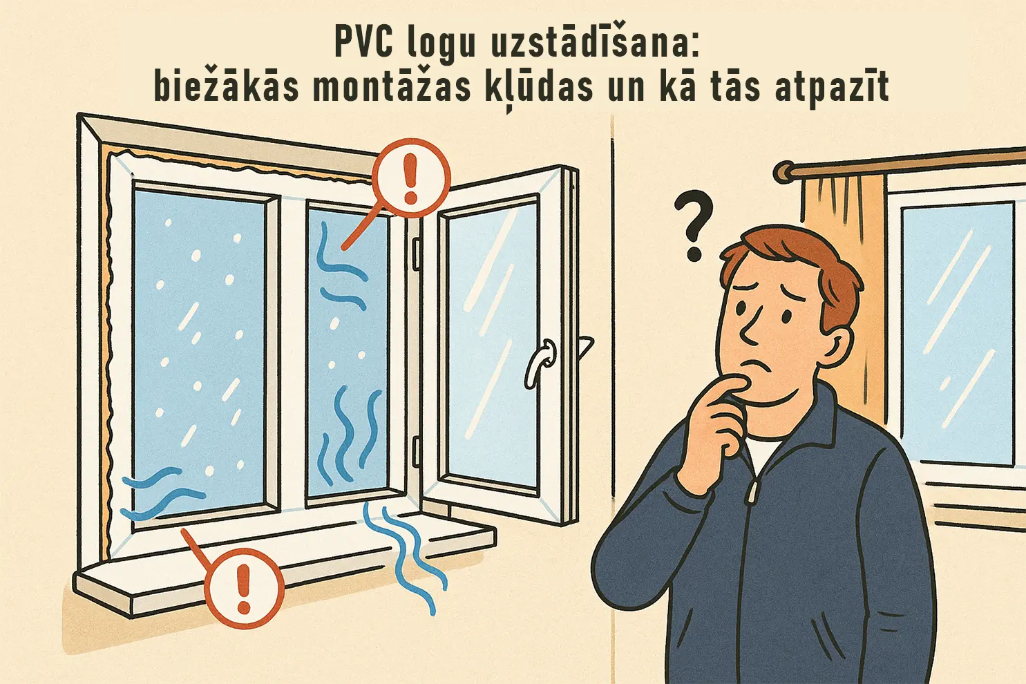 PVC logu uzstādīšana: biežākās montāžas kļūdas un kā tās atpazīt